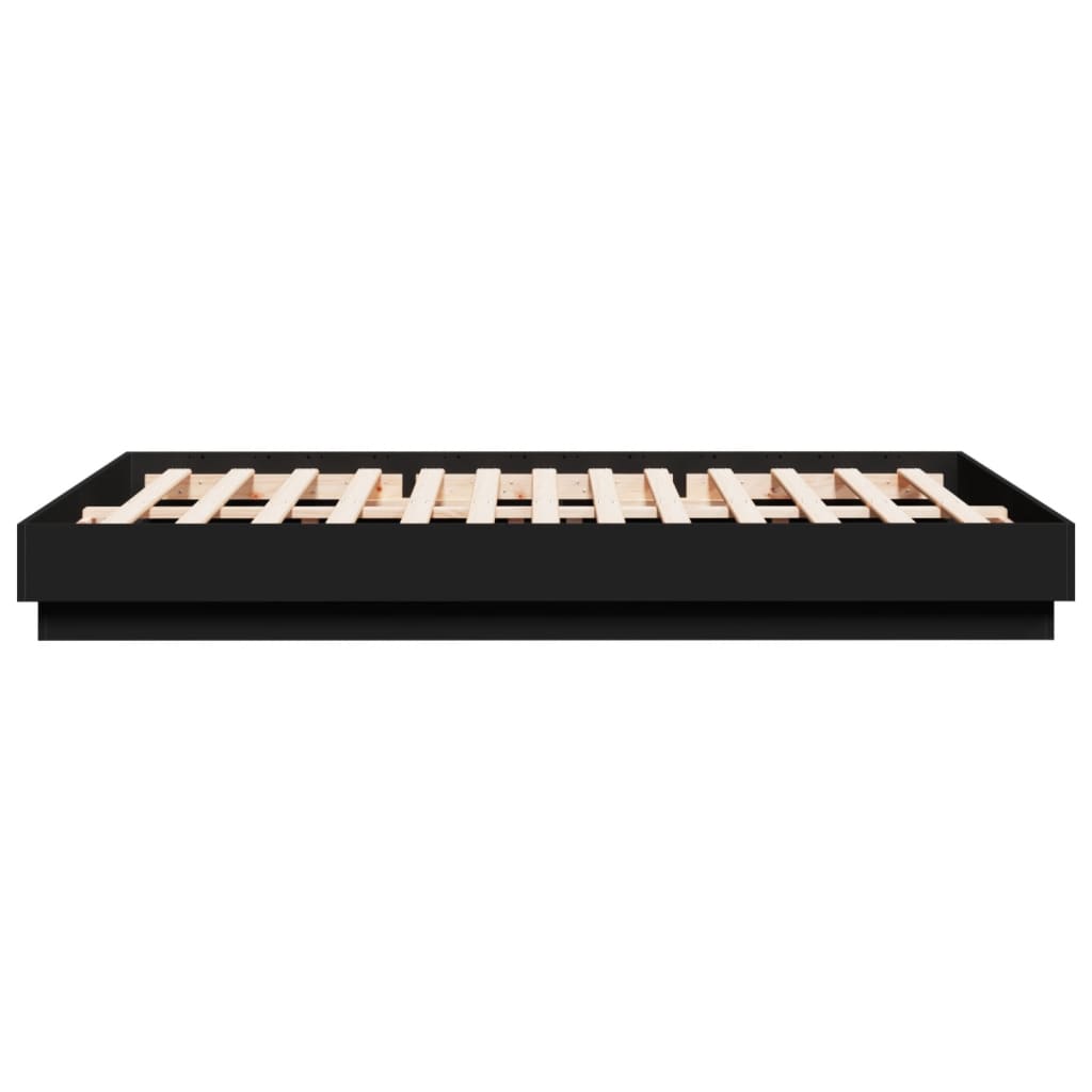 Bed Frame without Mattress Black 150x200 cm