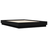 Bed Frame without Mattress Black 150x200 cm - Rear View