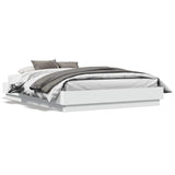 Bed Frame without Mattress White 135x190 cm - Front View