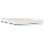 Bed Frame without Mattress White 135x190 cm