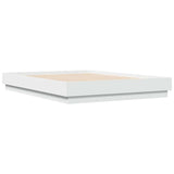 Bed Frame without Mattress White 135x190 cm - Side View