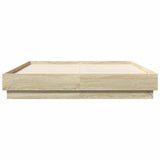 Bed Frame without Mattress Sonoma Oak 135x190 cm - Top-Down View
