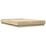Bed Frame without Mattress Sonoma Oak 135x190 cm - Rear View