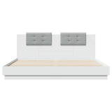 Bed Frame without Mattress White 183x203 cm King