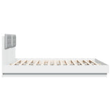 Bed Frame without Mattress White 183x203 cm King - 45-Degree Angle