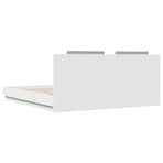 Bed Frame without Mattress White 183x203 cm King