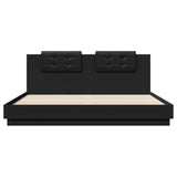 Bed Frame without Mattress Black 183x203 cm King - Top-Down View