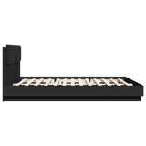 Bed Frame without Mattress Black 183x203 cm King - 45-Degree Angle