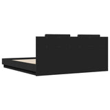 Bed Frame without Mattress Black 183x203 cm King
