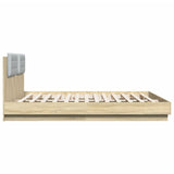 Bed Frame without Mattress Sonoma Oak 183x203 cm King - 45-Degree Angle