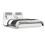 Bed Frame without Mattress White 150x200 cm