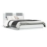 Bed Frame without Mattress White 150x200 cm - Front View