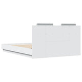 Bed Frame without Mattress White 150x200 cm