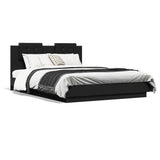Bed Frame without Mattress Black 150x200 cm - Front View