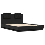 Bed Frame without Mattress Black 150x200 cm - Side View
