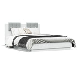 Bed Frame without Mattress White 135x190 cm - Front View