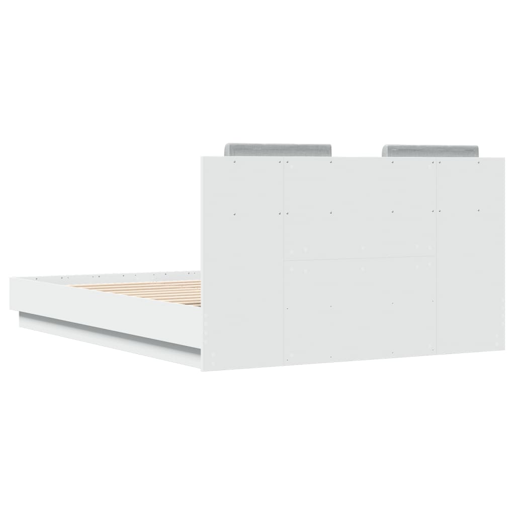 Bed Frame without Mattress White 135x190 cm