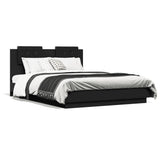 Bed Frame without Mattress Black 135x190 cm - Front View