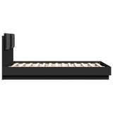 Bed Frame without Mattress Black 135x190 cm - 45-Degree Angle