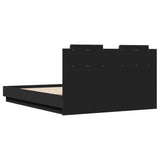 Bed Frame without Mattress Black 135x190 cm - Rear View