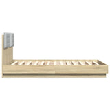 Bed Frame without Mattress Sonoma Oak 135x190 cm - 45-Degree Angle