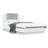 Bed Frame without Mattress White 90x190 cm - Front View