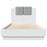 Bed Frame without Mattress White 90x190 cm - Top-Down View