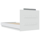Bed Frame without Mattress White 90x190 cm - Rear View