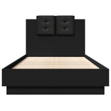 Bed Frame without Mattress Black 90x190 cm - Top-Down View