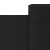 Bed Frame without Mattress Black 90x190 cm - Close-Up Angle