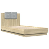 Bed Frame without Mattress Sonoma Oak 90x190 cm - Side View