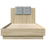 Bed Frame without Mattress Sonoma Oak 90x190 cm - Top-Down View