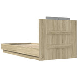 Bed Frame without Mattress Sonoma Oak 90x190 cm