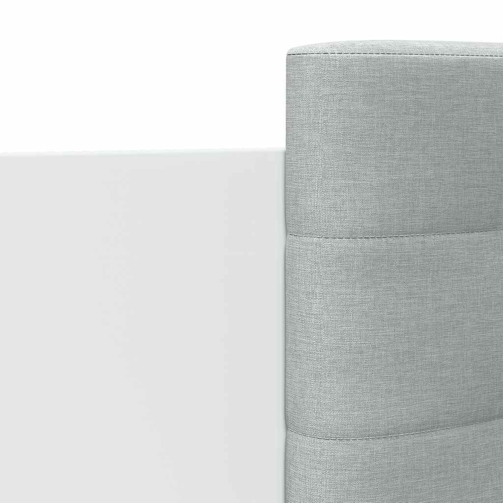 Bed Frame with LED without Mattress White 150x200 cm