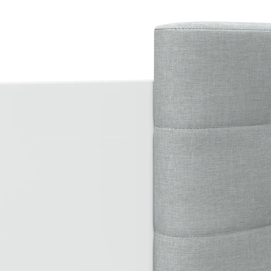 Bed Frame with LED without Mattress White 135x190 cm