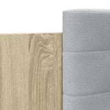 Bed Frame with LED without Mattress Sonoma Oak 135x190 cm