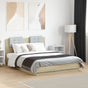 Bed Frame with LED without Mattress Sonoma Oak 135x190 cm