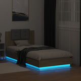 Bed Frame with LED without Mattress Sonoma Oak 90x190 cm