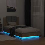 Bed Frame with LED without Mattress Sonoma Oak 90x190 cm