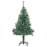 Artificial Christmas Tree 150 LEDs & Flocked Snow 150 cm - Top-Down View
