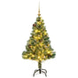 Artificial Christmas Tree with 150 LEDs&Ball Set&Flocked Snow 150 cm