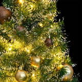Artificial Christmas Tree with 150 LEDs&Ball Set&Flocked Snow 150 cm