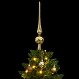 Artificial Hinged Christmas Tree with 150 LEDs & Ball Set 120 cm - Front View