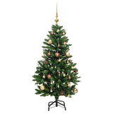 Artificial Hinged Christmas Tree with 150 LEDs & Ball Set 120 cm