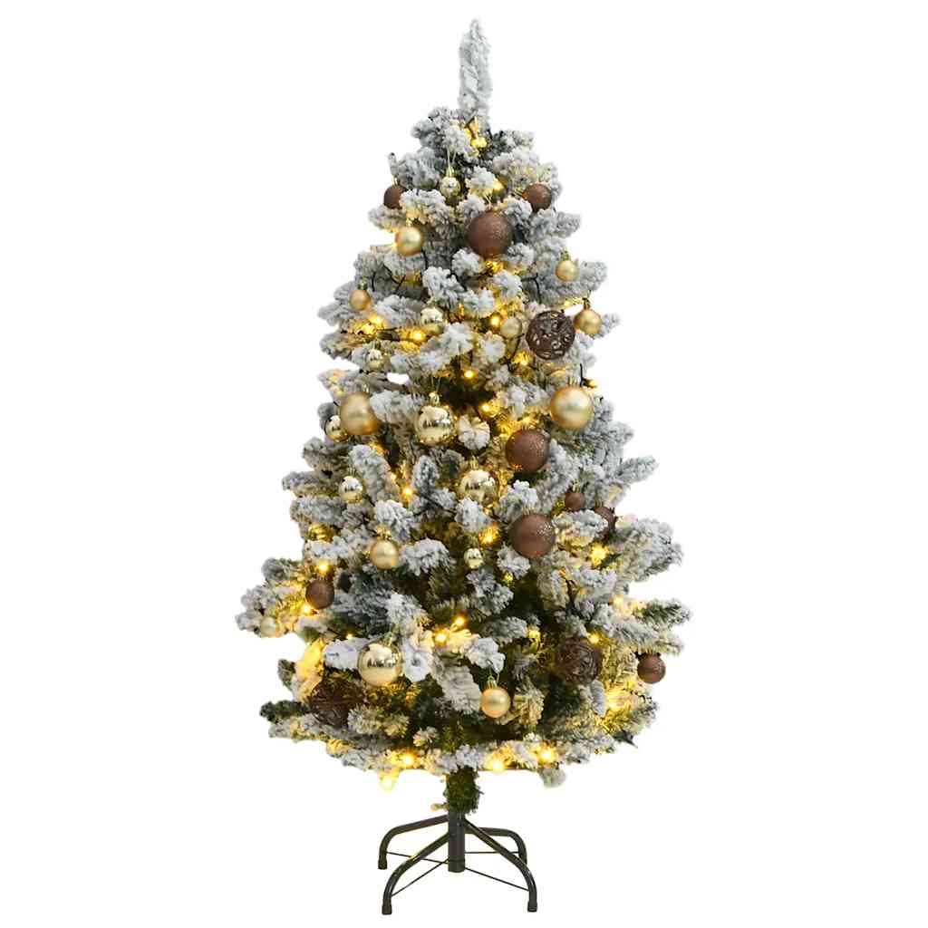 Artificial Hinged Christmas Tree with 150 LEDs & Ball Set 120 cm