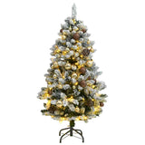 Artificial Hinged Christmas Tree with 150 LEDs & Ball Set 120 cm