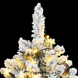Artificial Hinged Christmas Tree with 150 LEDs & Ball Set 120 cm