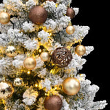 Artificial Hinged Christmas Tree with 150 LEDs & Ball Set 120 cm