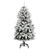 Artificial Hinged Christmas Tree with 150 LEDs & Ball Set 120 cm - 45-Degree Angle