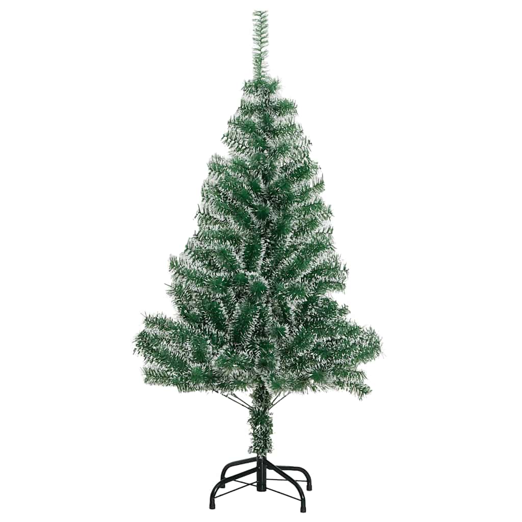 Artificial Christmas Tree with 150 LEDs&Ball Set&Flocked Snow 120 cm